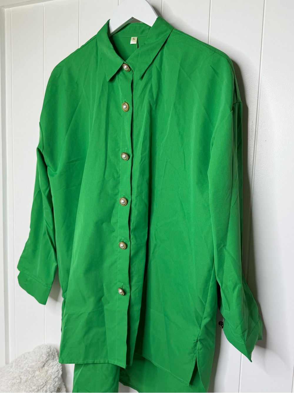 SHEIN Bright Green Button-Front Camisole Top